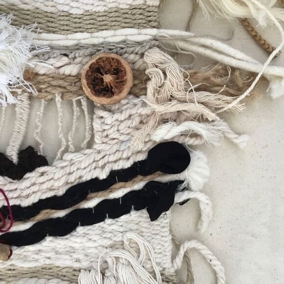 COPY - OOAK handmade woven wall hanging earth tones. A0005 - Picture 10 of 10